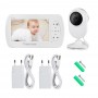 DrPhone B2 – Babyfoon Met Camera – Infrarood – 4.3 INCH HD-Scherm – Geluidsdetector - VOX-Modus – 2 Weg Audio – Wit