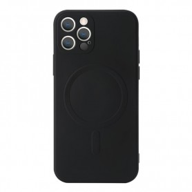 DrPhone YCA1 - Siliconen Hoesje – Magnetisch - TPU – Back Cover – 6,1 Inch - Geschikt voor iOS Smartphone 12 - Zwart