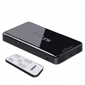 DrPhone UNN1 Series - HDMI Switch 5 Poort - 5 x 1 HDMI 2.0 - CEC - UHD4K @ 60Hz / 18 Gbps - Deep Color HDR HDCP 2.2