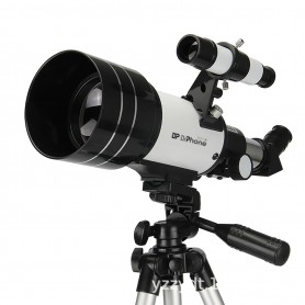 DrPhone ALPHA 5 Telescoop – Sterrenkijker – HD - 70/400MM – Draagtas – Voor kinderen en Beginners - Wit