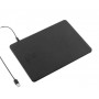 DrPhone MQ PU Muismat + ingebouwde draadloze Qi oplader - 2 in 1 Muismat -5V/2A – Zwart
