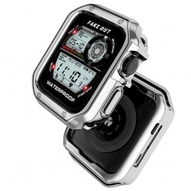 DrPhone BAH1 – Bumper Hoesje Voor IOS Horloge – Schok & Waterbestendig – Geschikt voor IOS Horloge (42, 44 & 45 mm) - Zwart
