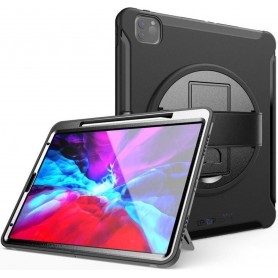 DrPhone IM1 - 360° Beschermende iOS Air 4/Pro 11 10.9 2018/2020 Cover + Volledige Valbestendige Case + Screenprotector - Zwart