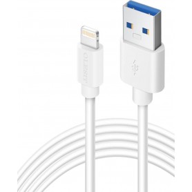 Olesit Lightning 3 Meter Fast Charge 2.4A - Oplaadkabel - Data Sync & Transfer - Geschikt Voor IOS Producten - Wit