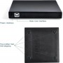 DrPhone USB 2.0 Slim Portable Optical Drive – CD / DVD-RW – DVD-ROM – Brander – Draagbaar & Compact – Zwart