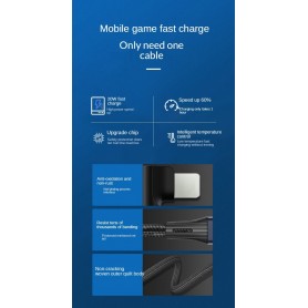 DrPhone UNL4 USB-C naar Lightning 9V/3A Snelle Oplaadkabel – PD 20W – Nylon gevlochten – 90 Graden - Data Sync - 1M – Wit