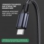 DrPhone UNL4 USB-C naar Lightning 9V/3A Snelle Oplaadkabel – PD 20W – Nylon gevlochten – 90 Graden - Data Sync - 1M – Wit