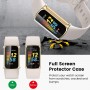 DrPhone FC1 TPU Beschermhoes – Geschikt voor Fitbit Charge 5 - Schokbestendig – Allround bescherming – Transparant/Zwart