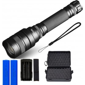 DrPhone ICE V1 - XHP50 - Krachtige LED Zaklamp - Professioneel - 6 uur Oplaadbaar - Waterdicht - Hittebestendig – Zwart