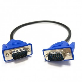 DrPhone VGA-naar-VGA-kabel - HD15 mannelijk naar mannelijk – Zwart/Blauw