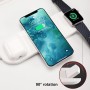 DrPhone Wicharge3 10W Qi Draadloze oplader – Geschikt voor Smartphones / iOS Smartwatch 38 t/m 45MM & iOS TWS Oordop 2/Pro 