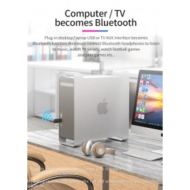 DrPhone Streamx13 – 4 in een 1 Bluetooth Adapter – Draadloos Audio adapter - TF Kaart – Bluetooth 5.0 – AUX + USB + FM - Zwart