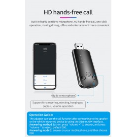 DrPhone Streamx13 – 4 in een 1 Bluetooth Adapter – Draadloos Audio adapter - TF Kaart – Bluetooth 5.0 – AUX + USB + FM - Zwart