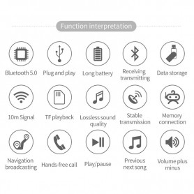 DrPhone Streamx13 – 4 in een 1 Bluetooth Adapter – Draadloos Audio adapter - TF Kaart – Bluetooth 5.0 – AUX + USB + FM - Zwart