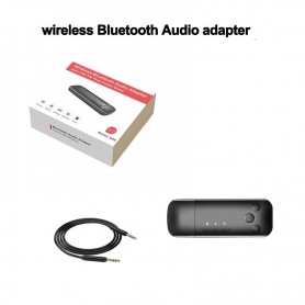 DrPhone Streamx13 – 4 in een 1 Bluetooth Adapter – Draadloos Audio adapter - TF Kaart – Bluetooth 5.0 – AUX + USB + FM - Zwart