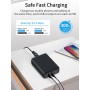 DrPhone 150W GaN Pro Multipoort Oplader - USB-hub - 4-poort PD 3.0 & QC 3.0/QC 4.0 - Zwart