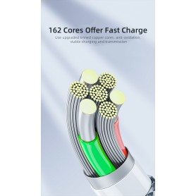 DrPhone iONIC- 540º Roterende Magnetische Kabel - 3A - Voor Lightning - 480Mbp/s Data Transmissie - Krachtige Magneet - Zwart