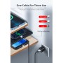 DrPhone iONIC- 540º Roterende Magnetische Kabel - 3A - Voor Lightning - 480Mbp/s Data Transmissie - Krachtige Magneet - Zwart