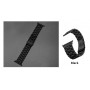 DrPhone RSV7 Armband - Roestvrij Staal – Geschikt voor iOS Smartwatch 42/44/45 mm - Zwart