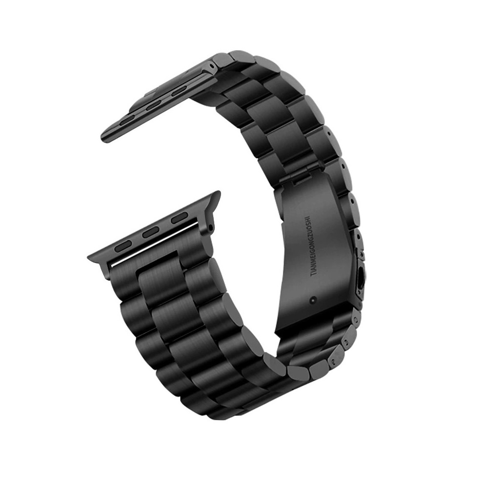 DrPhone RSV7 Armband - Roestvrij Staal – Geschikt voor iOS Smartwatch  38/40/41 mm - Zwart
