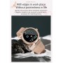 DrPhone NY1 - 2.5 Curve Smartwatch voor Vrouwen - Dunne Metalen Kast - Hartslagmeter - Sportfunctie - Nederlandstalig - Goud