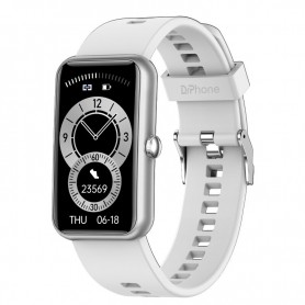 DrPhone Ai¹ Hydro – Smartwatch Aluminium – A-GPS - Stappenteller – Horloge – Waterdicht – IOS / Android - Vrouwen - Grijs