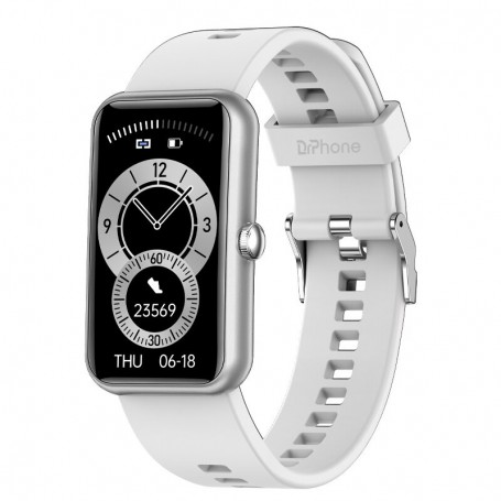DrPhone Ai¹ Hydro – Smartwatch Aluminium – A-GPS - Stappenteller – Horloge – – IOS / Android - Man / Vrouw - Grijs