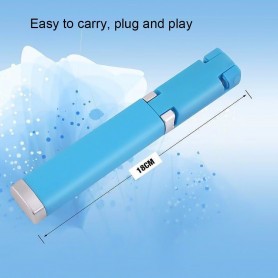 DrPhone SF1 – Monopod – Uitschuifbare Selfie Stok – Afstandsbediening – 3.5mm Draad – Geschikt voor Android/iOS - Zwart
