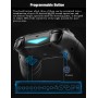 DrPhone CMX2 Draadloze Game Controller – Programmeerbare knoppen met turbo/gyro/Vibratie /Touch Panel/LED - Zwart