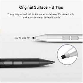 DrPhone Pro Logic 3 – Active Stylus Pen – Ergonomisch – Draagbaar – 1024 Druk Gevoeligheid – Palm Afwijzing - Zilver