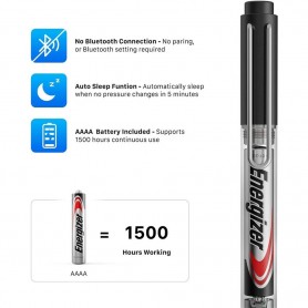 DrPhone Pro Logic 3 – Active Stylus Pen – Ergonomisch – Draagbaar – 1024 Druk Gevoeligheid – Palm Afwijzing - Zilver