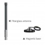DrPhone HMFS LoRa – 3dBi Glasvezel Helium Hotspot Miner Antenne Met Magnetische Stand - 3 meter RP-SMA Male – Zwart