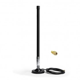 DrPhone HMFS LoRa – 4dBi Glasvezel Helium Hotspot Miner Antenne Met Magnetische Stand - 3 meter RP-SMA Male – Zwart