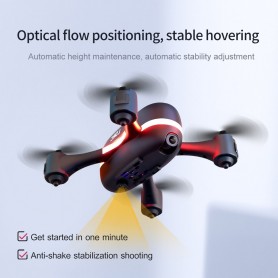 LUXWALLET LRSC Mini Drone - 20Km/h - 720P Camera - Zwaartekracht Besturing - 360° Trucje - IOS / Android - Zwart