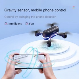LUXWALLET LRSC Mini Drone - 20Km/h - 720P Camera - Zwaartekracht Besturing - 360° Trucje - IOS / Android - Zwart