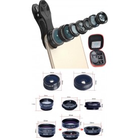 DrPhone APEX - APLX - IOS / Android Lens Kit - 7 In 1 - Fish Eye – Super Wide - Caleidoscoop - CPL - Wide Angle - Foto's