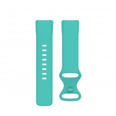 DrPhone FVS TPU Siliconen Polsband – Armband – Sportband Geschikt voor Fitbit Charge 5 – Turquoise