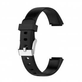 DrPhone FVS TPU Siliconen Polsband – Armband – Sportband Geschikt voor Fitbit Luxe– Zwart