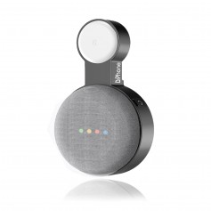 DrPhone WA1 Wandhouder – Ruimtebesparend - Bescherm houder - Geschikt voor Google Home Mini – ABS – Zwart