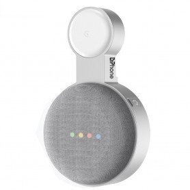 DrPhone WA1 Wandhouder – Ruimtebesparend - Bescherm houder - Geschikt voor Google Nest Mini 2nd gen – ABS – Zilver