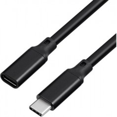 DrPhone CHX10 - USB-C 3.1 Gen 2 naar Type-C female – Data - 4K Audio + Video - 100W PD Verleng Kabel - Oplaadkabel - 1 Meter