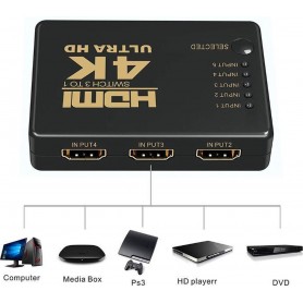 DrPhone SWITCHX5 HDMI Switch, 5 Poort 5 Ingangen 1 Uitgang 4 K * 2 K Switcher Splitter Box Ultra HD voor DVD HDTV Xbox