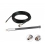 DrPhone HHM2 – 5dBi Glasvezel Helium Hotspot Miner Antenne- 3 Meter KMR200-kabel – Outdoor - Zilver
