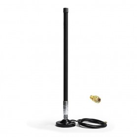 DrPhone HMFS LoRa – 6dBi Glasvezel Helium Hotspot Miner Antenne Met Magnetische Stand - 3 meter RP-SMA Male – Zwart