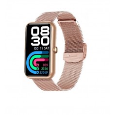 DrPhone Ai¹ Hydro – Smartwatch Aluminium – A-GPS - Stappenteller – Horloge – Waterdicht – IOS / Android - Vrouwen - Rose gold