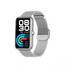 DrPhone Ai¹ Hydro – Smartwatch Aluminium – A-GPS - Stappenteller – Horloge – Waterdicht – IOS / Android - Man / Vrouw - Zilver