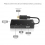 DrPhone MA1 4-in-1 Multifunctionele Displayport naar HDMI/DVI/VGA - 1080P Adapter Kabel met Audio-uitgang & Micro USB