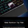 DrPhone AULA1 Mechanisch USB Bedrade Gaming Toetsenbord met Magnetische Polssteun & Bedieningsknop - Blauwe schakelaar