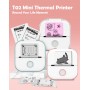 DrPhone T02 Mini Printer Sticker Maker - Draagbare pocket thermische instant fotoprinter voor Kinderen - Mintgroen