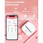 DrPhone T02 Mini Printer Sticker Maker - Draagbare pocket thermische instant fotoprinter voor Kinderen - Mintgroen